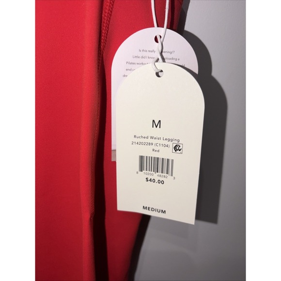 Blogilates Women's Ruched High Rised Waist Side Pocket Leggings Size Medium- NWT - Picture 4 of 10